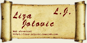 Liza Jolović vizit kartica
